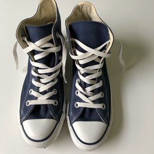 Converse High Tops, Navy, LIKE NEW